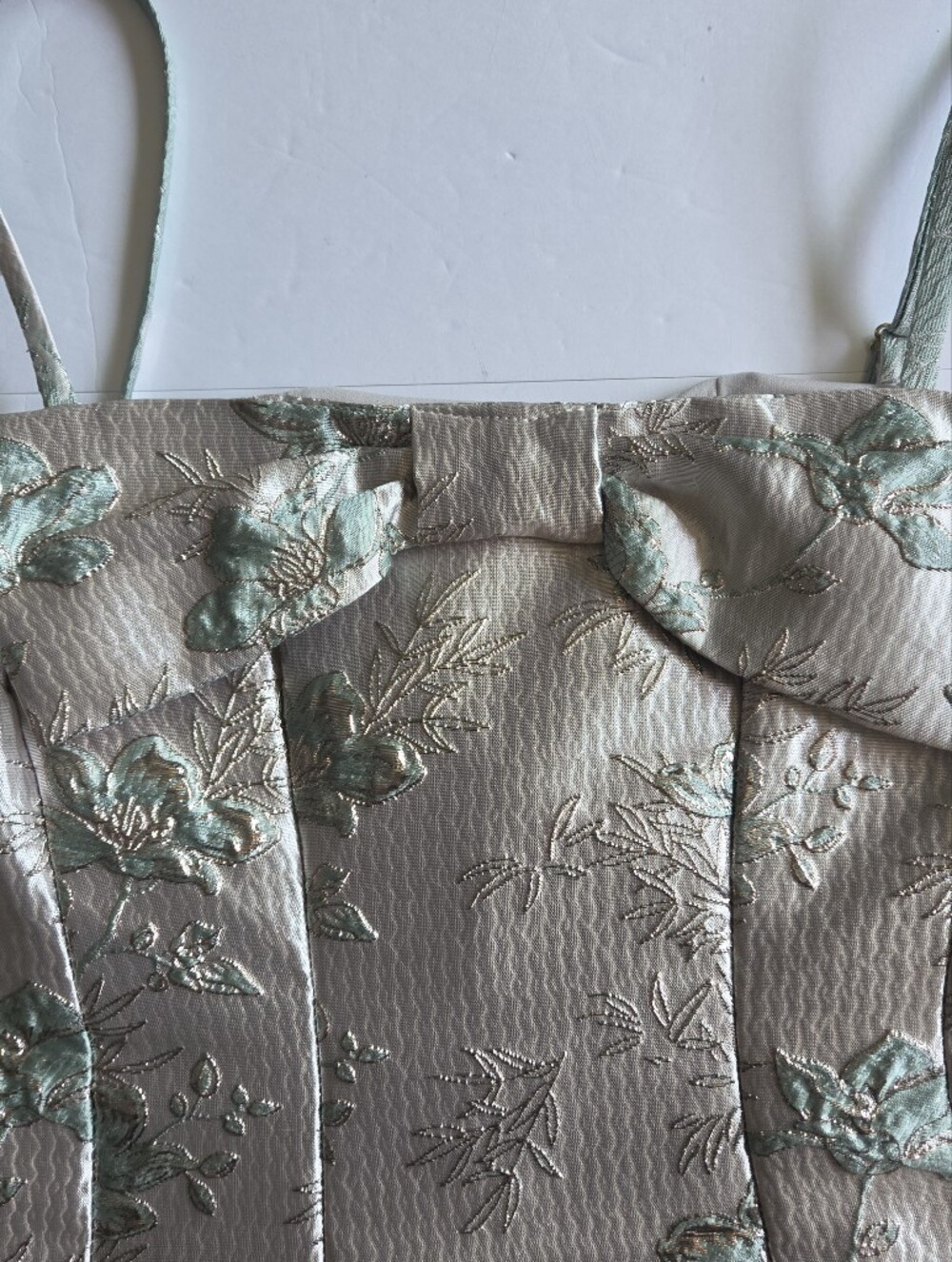 Juniors Floral Jacquard A-Line  Mini Dress - Picture 8 of 13